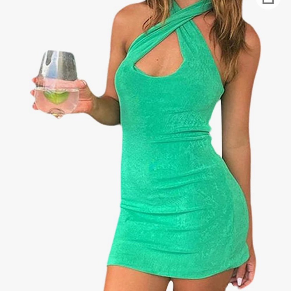 light green bodycon dress never worn